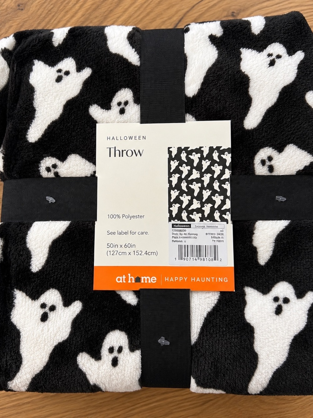 Black & White Ghost Throw 50 in x 60 in